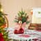 Glitzhome® 14" Christmas Red Boot with Pine Needle & Berry Centerpiece